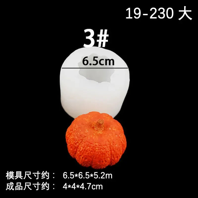 Orange Fruit Candle Mold DIY Strawberry Cake Decor Mold 3D Pumpkin Lemon Scented Candle Plaster Mold Soap Making Home Decor Gift