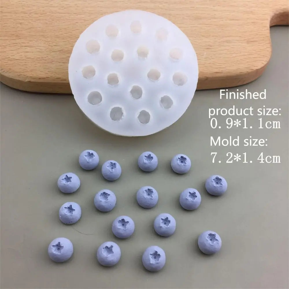 Cute 3D Candle Silicone Mold Simulation Fruit Blueberry Raspberry Shaped Chocolate Mold DIY Cake Decorating Tool Homemade