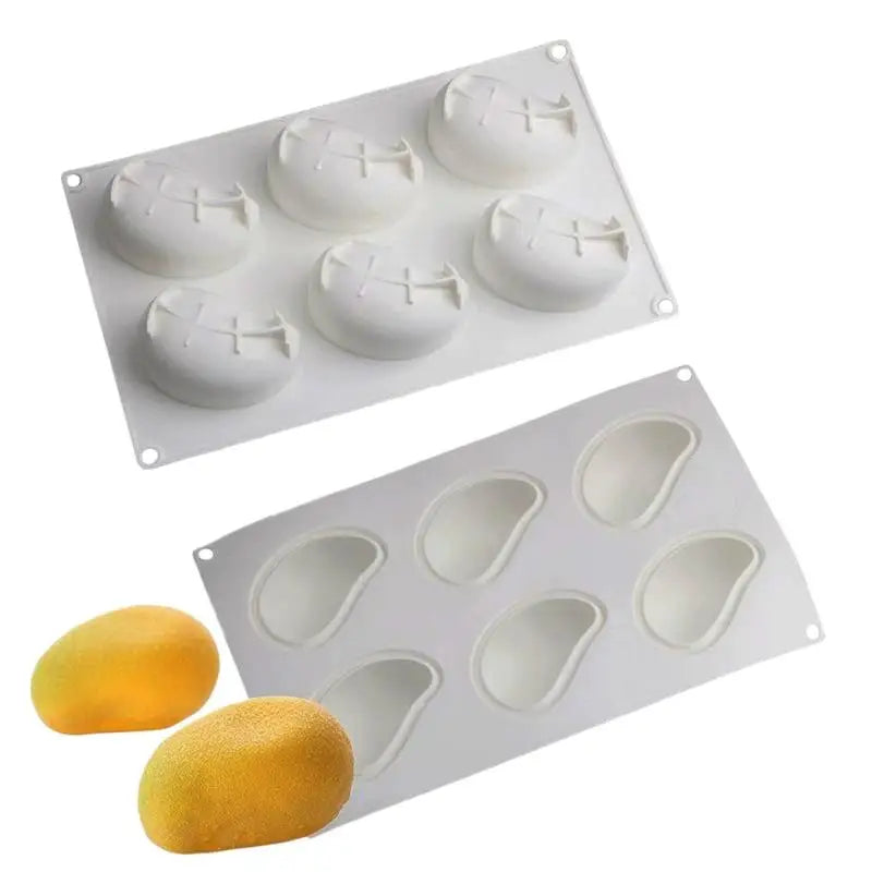 3D Mango-Designed Silicone Cake Mold – Food-Grade Bakeware for Fruit Mousse, Desserts, and Party Pastries