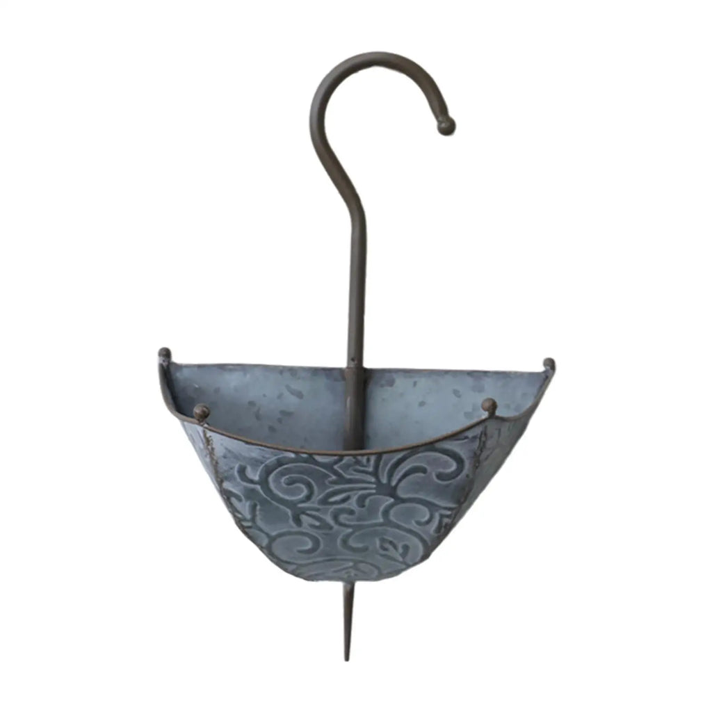 Iron Wall Planter Umbrella Shape Hanging Flowerpot Decorative Garden Decor for Balcony and Courtyard Walls