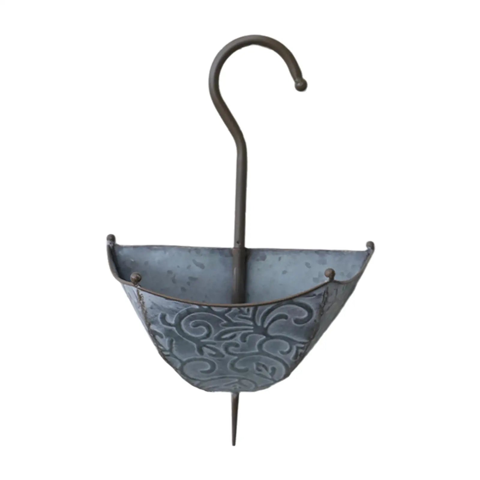 Iron Wall Planter Umbrella Shape Hanging Flowerpot Decorative Garden Decor for Balcony and Courtyard Walls