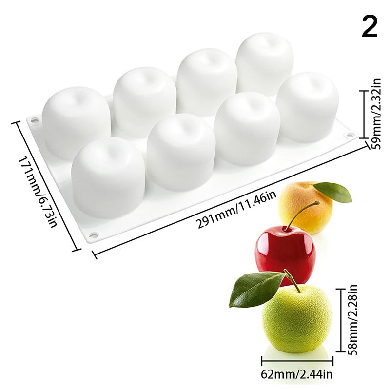 Food-Grade Silicone Fruit Series Cake Mold – Multi-Shape (Pineapple, Peach, Strawberry) for Baking&Mousse Desserts,Easy Release