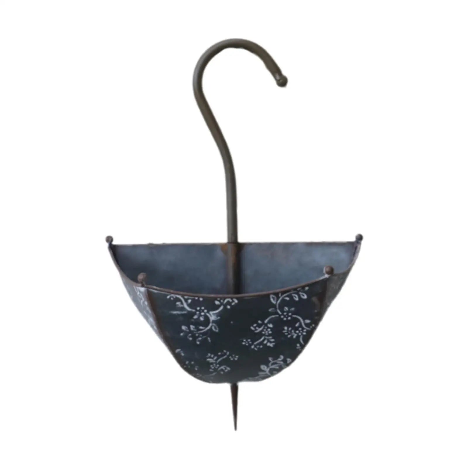 Iron Wall Planter Umbrella Shape Hanging Flowerpot Decorative Garden Decor for Balcony and Courtyard Walls