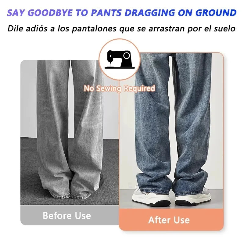 Invisible Pant Leg Adjustment Clips Anti-dragging Trouser Cuff Fastener Adjustable Pants Shortening Buttons Hidden Hem Fix Clips