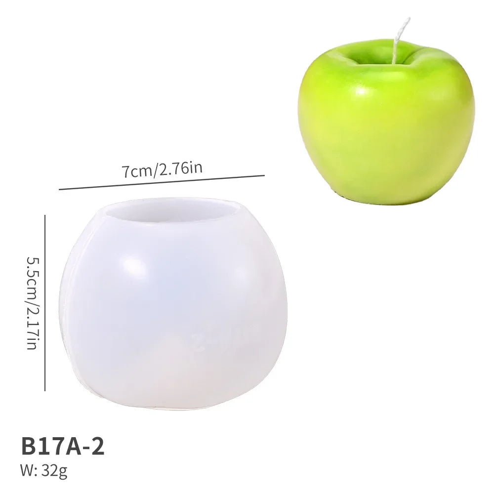 Fruit Series Candle Molds DIY Home Decor Aromatherapy Apple Pear Lemon Peach Gypsum Plaster Mould Craft Art Ornament Resin Mold