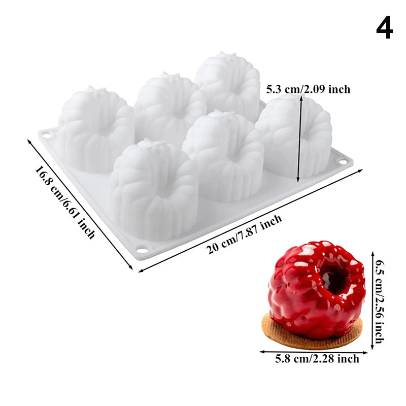 Food-Grade Silicone Fruit Series Cake Mold – Multi-Shape (Pineapple, Peach, Strawberry) for Baking&Mousse Desserts,Easy Release