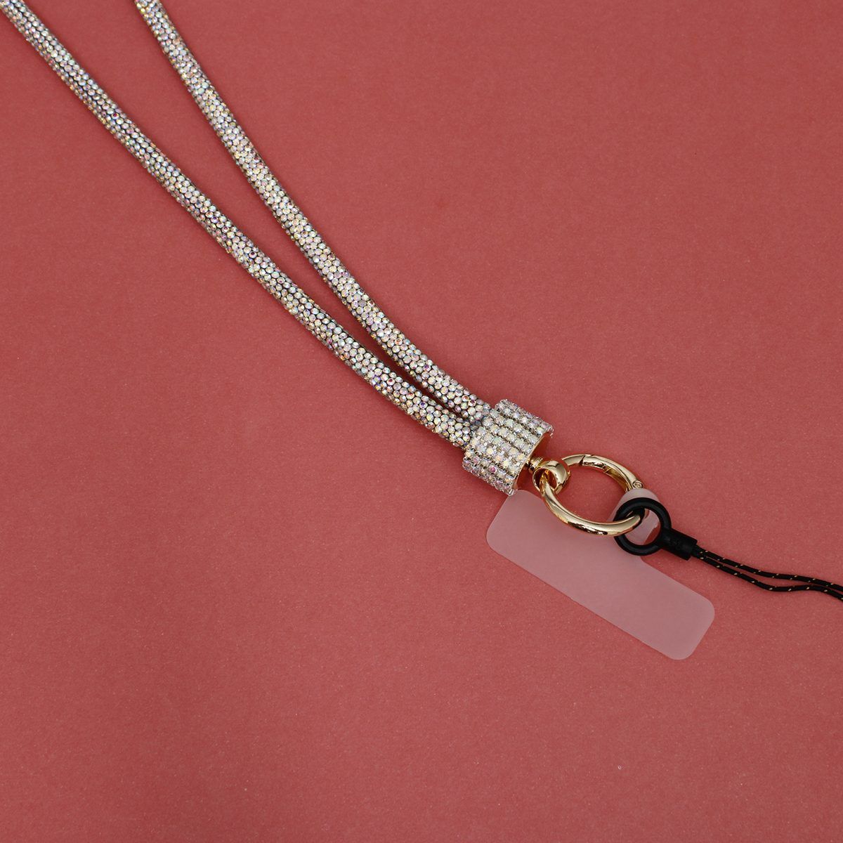 Long Rhinestone Phone Strap Bling Lanyard Stylish Accessory