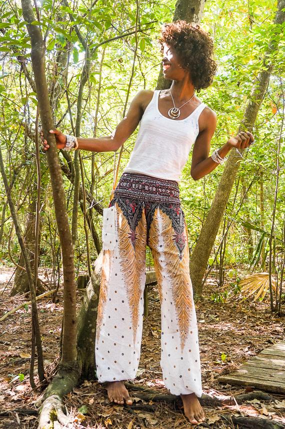 WHITE PEACOCK Women Boho Pants Yoga Pants