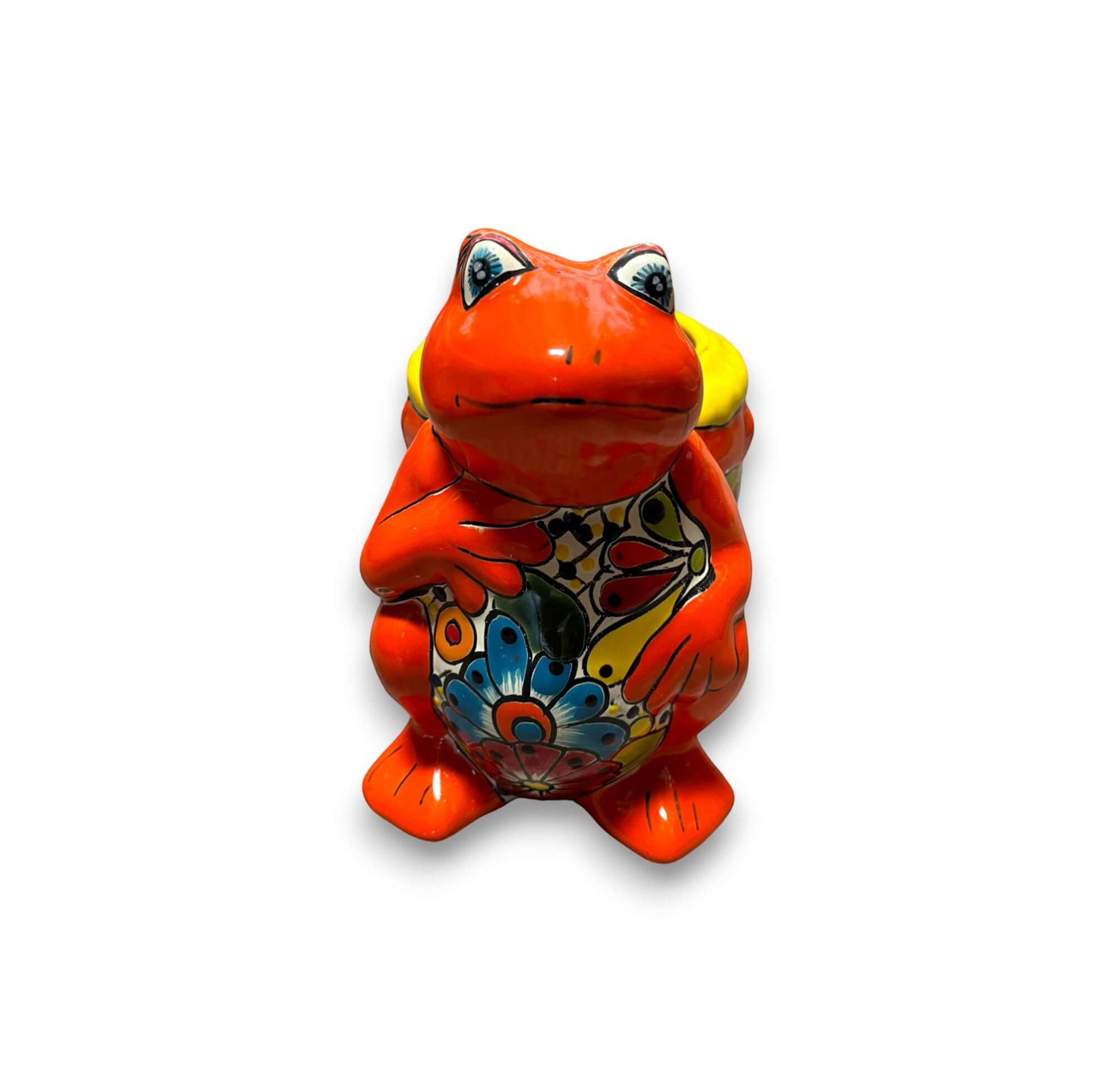 Talavera Frog Planter | Colorful Hand-Painted Mexican Pottery